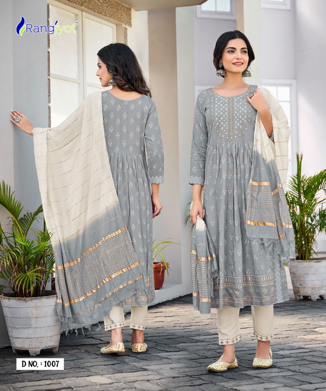 Siya By Rangjyot Jeavy Rayon Kurti With Bottom Dupatta Catalog